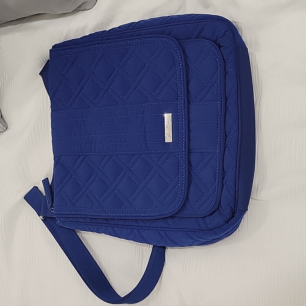 Vera Bradley Quilted Messenger Shoulder/Crossbody Bag | Royal Blue | Like NEW